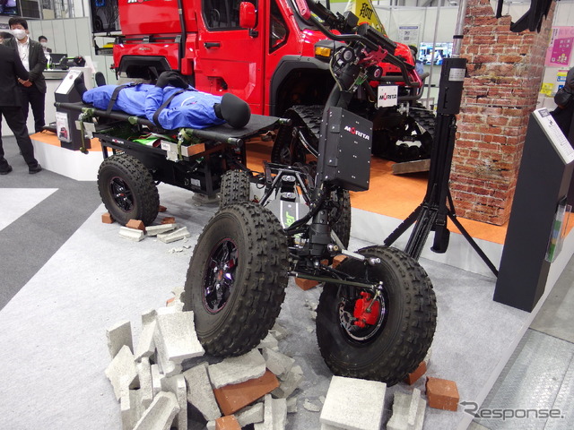 モリタ、折り畳み式電動資機材搬送車「EZ-Raider」(危機管理産業展2020)