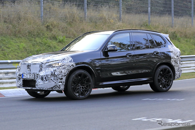BMW X3M 改良新型プロトタイプ(スクープ写真)