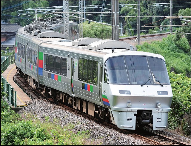 JR九州移行後の1988年3月改正で、JRグループ初の新系列電車とした誕生した783系。『かもめ』には1989年3月改正から投入され、当初は787系の愛称（ハイパーサルーン）にちなんで『ハイパーかもめ』を名乗った。