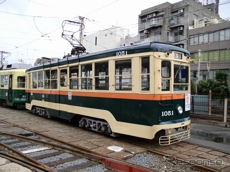 リニューアル後の西武園ゆうえんちでお披露目されることになっている1050形1051号。1000は仙台、51は昭和51年に長崎で運行を開始したことになぞらえている。