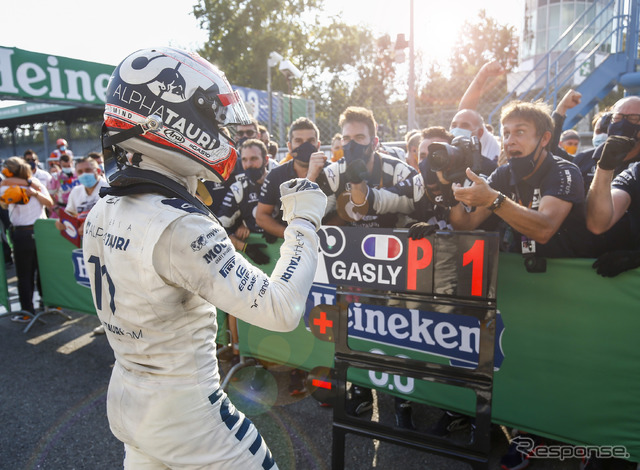 今季イタリアGPでF1初優勝を飾った#10 P.ガスリー（アルファタウリ・ホンダ）。