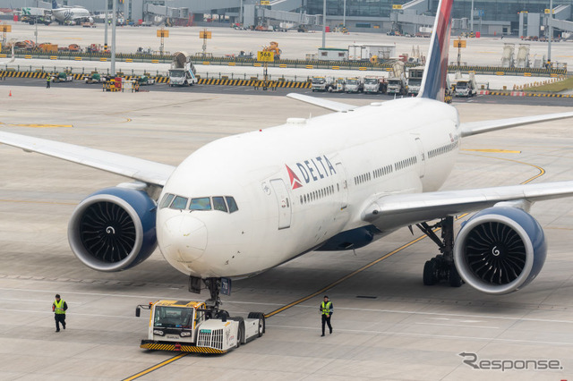 ボーイング777-200LR（2019年、上海空港）