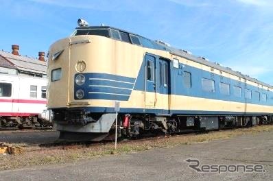 奥羽本線での運行を最後に引退した583系の見学ができるJR東日本秋田総合車両センターのオンライン見学会。秋田総合車両センターには先頭車のクハネ583-17が在籍している。