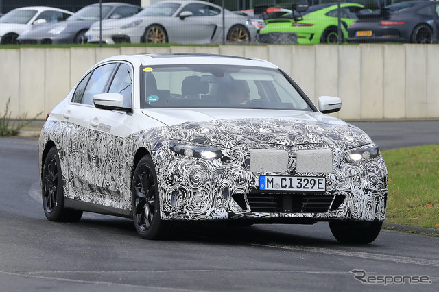 BMW 3シリーズEV(仮)市販型プロトタイプ(スクープ写真)