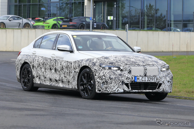 BMW 3シリーズEV(仮)市販型プロトタイプ(スクープ写真)