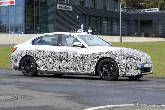 BMW 3シリーズEV(仮)市販型プロトタイプ(スクープ写真)