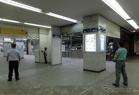 深夜の労働負荷の軽減：駅構内点検、シャッター閉鎖