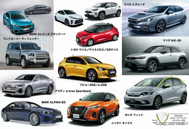 日本カーオブザイヤー2020-2021 10ベストカー