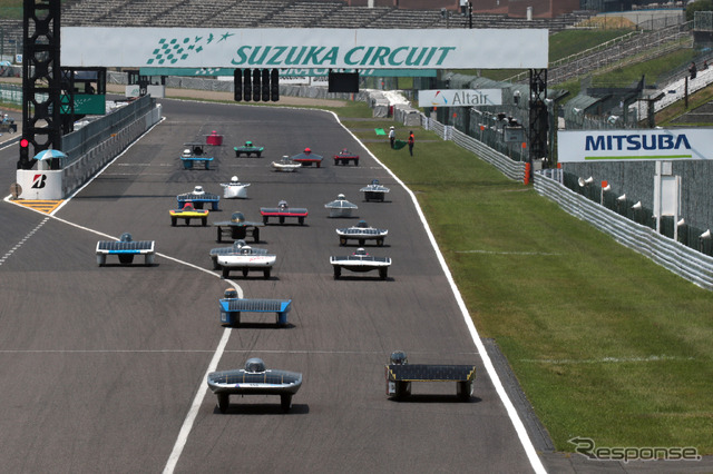 ソーラーカーレース鈴鹿2019:5時間耐久レーススタート