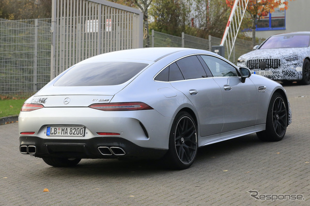 メルセデス AMG GT 4ドアクーペ 改良新型プロトタイプ スクープ写真