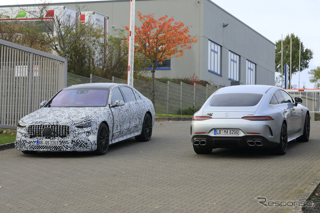 メルセデス AMG GT 4ドアクーペ 改良新型プロトタイプ スクープ写真