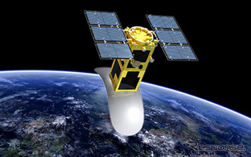 合成開口レーダ衛星のイメージ