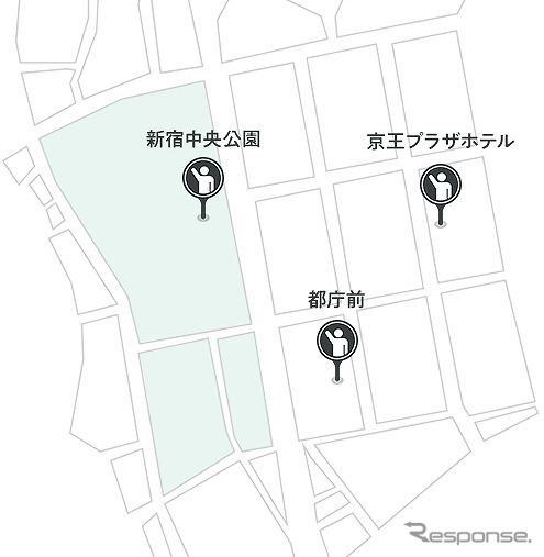 乗降場所地図