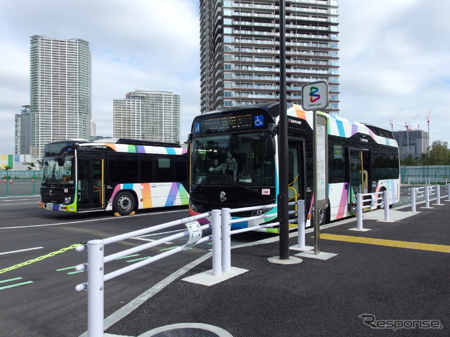 10月に開業した東京BRT（10月12日、晴海BRTターミナル）