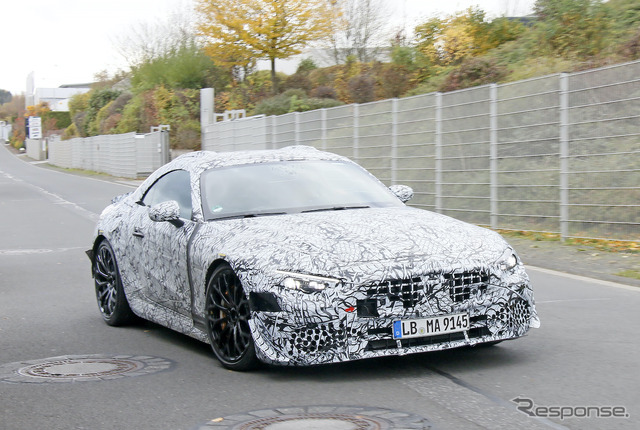 メルセデスAMG SL 次期型プロトタイプ（スクープ写真）