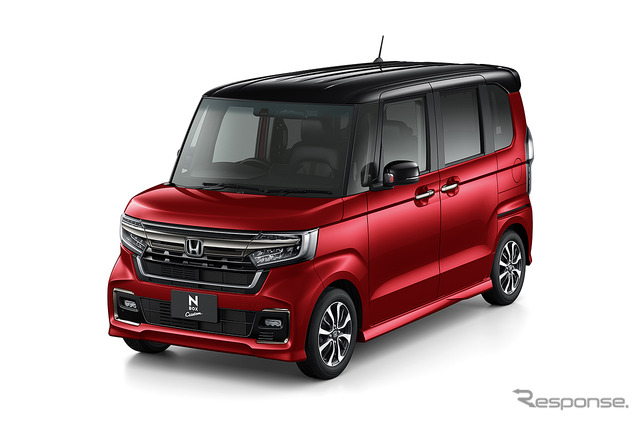ホンダ N-BOXカスタム コーディネートスタイル プレミアムクリスタルレッド・メタリック&ブラック