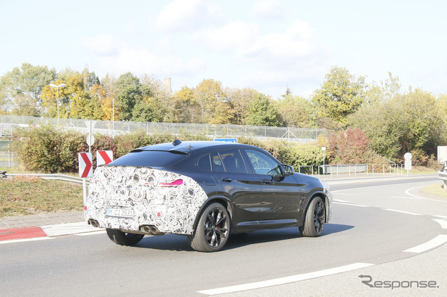 BMW X4M 改良新型プロトタイプ(スクープ写真)