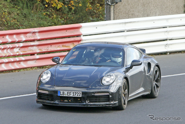 ポルシェ 911ターボ 謎のプロトタイプ(スクープ写真)