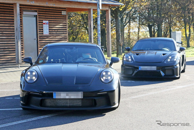 ポルシェ 911 GT3 次期型と718ケイマン GT4 RS プロトタイプ（スクープ写真）