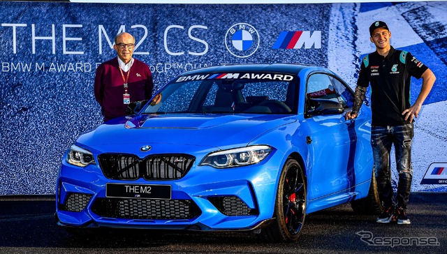 BMW M2 CS とMotoGP 予選最速のファビオ・クアルタラロ選手