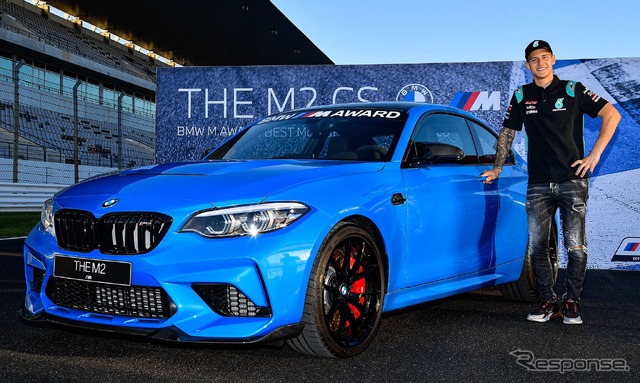 BMW M2 CS とMotoGP 予選最速のファビオ・クアルタラロ選手