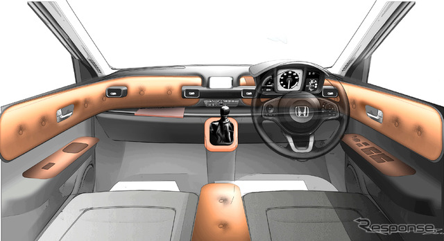 ホンダ N-ONE 新型のインテリアデザイン案