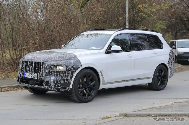 BMW X7 改良新型プロトタイプ(スクープ写真)