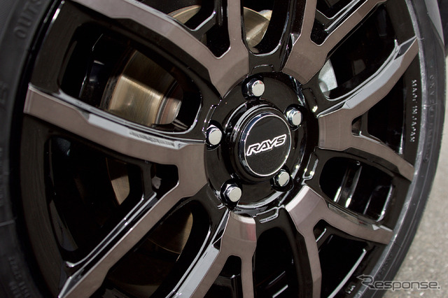 レイズ デイトナ F6drive 推奨サイズ:18×7.5J Inset43 5H-114.3/カラー:ブラックマシニング/タイヤサイズ:215/50R18 ※チューナーサイズ