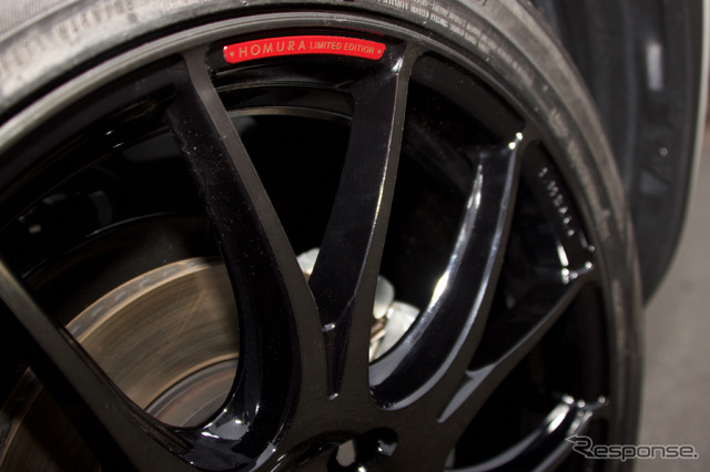 レイズ ホムラ2×7plus 推奨サイズ:19×7.5J Inset45 5H-114.3/カラー:ブラッククリアー(限定モデル)/タイヤサイズ:225/40R19 ※チューナーサイズ
