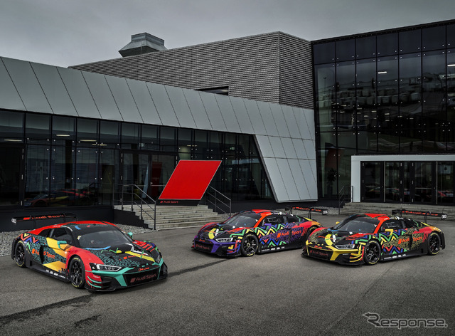 2020年12月の「キャラミ9時間」(南ア)に参戦するアウディのマシンたち(R8 LMS)。