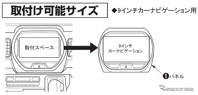 カナック企画 新型ハスラー用9インチカーナビインストレーションセット「TBX-S003」