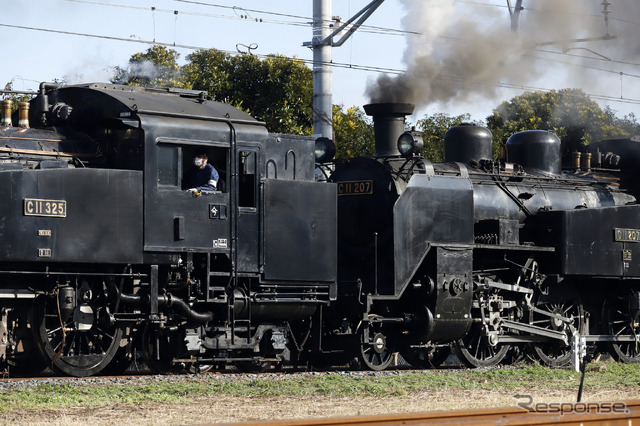 東武C11 325+C11 207重連