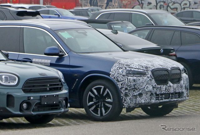 BMW iX3 改良新型プロトタイプ(スクープ写真)