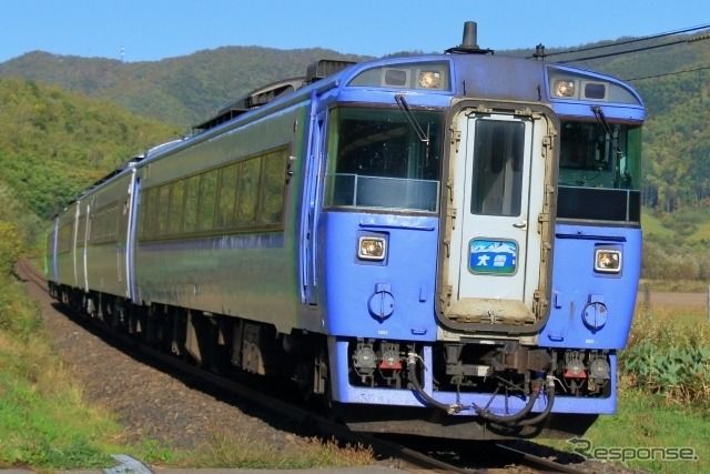 全列車が年間50日程度運休することになった旭川～網走間の特急『大雪』。共通運用の札幌～網走間『オホーツク』は現行の4本が維持される。