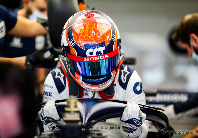 来季F1をアルファタウリ・ホンダで戦う角田裕毅(写真は20年12月15日のF1アブダビ若手テスト)。