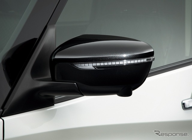 日産 セレナ サイドターンランプ付電動格納式リモコンブラックドアミラー(キーロック連動格納機能付)
