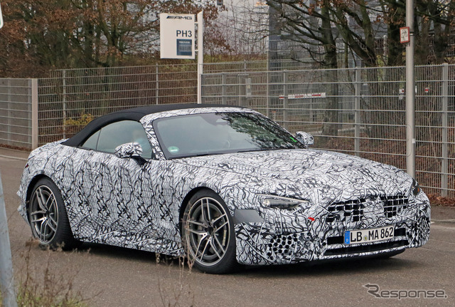 メルセデスAMG SLクラス 次期型プロトタイプ(スクープ写真)