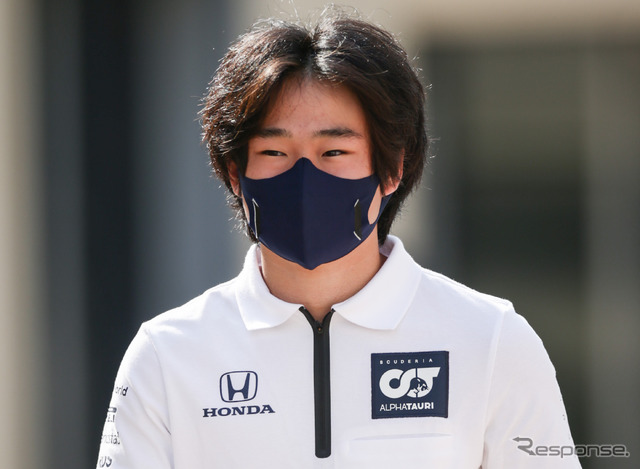 F1の今季最終戦アブダビGP(今月13日決勝)でアルファタウリに帯同した角田。