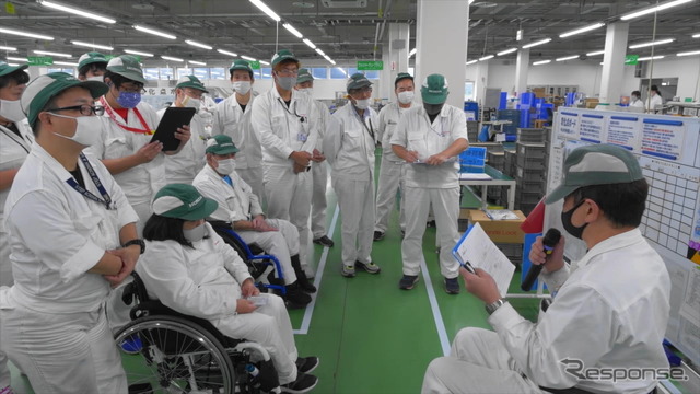 ホンダ太陽での使用の様子（朝礼）