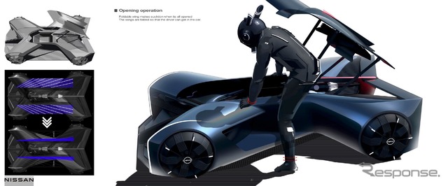 2050年の日産 GT-R をテーマにした学生の作品『GT-R(X)2050』