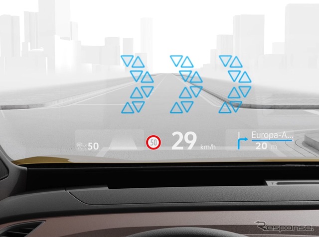 フォルクスワーゲンの拡張現実（AR）ヘッドアップディスプレイ