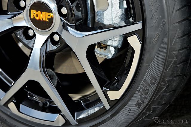 MID RMP 025FX 推奨サイズ:18×8.0J Inset42 5H-114.3/カラー:ブラックポリッシュ・ハイブリッドクリア/タイヤサイズ:225/45R18 ※チューナーサイズ