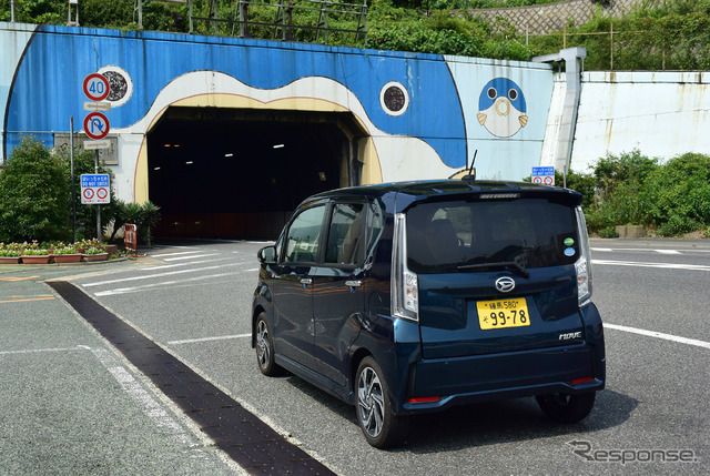 関門トンネル。普通車160円に対して軽自動車は110円。ちょっとしたことだが幸せ感がある。