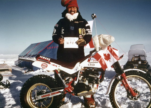 北極点へバイクで到達。1987年に達成した風間深志さん。