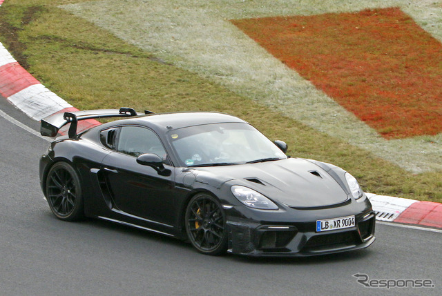 ポルシェ 718ケイマン GT4 RS プロトタイプ(スクープ写真)