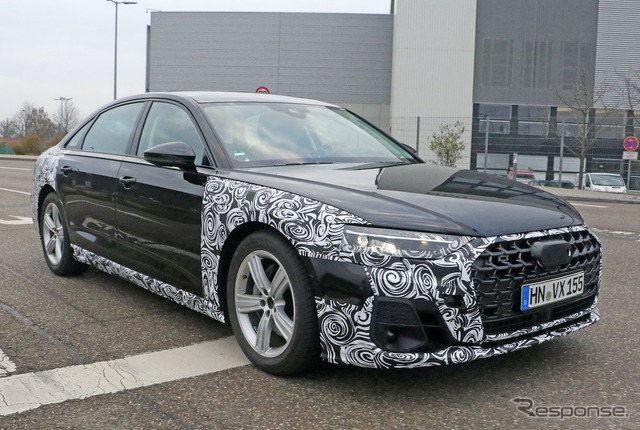アウディ A8 改良新型プロトタイプ(スクープ写真)