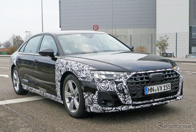 アウディ A8 改良新型プロトタイプ(スクープ写真)