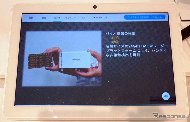 「サクラテック」センサーとしては24GHzの準ミリ波レーダーを使う