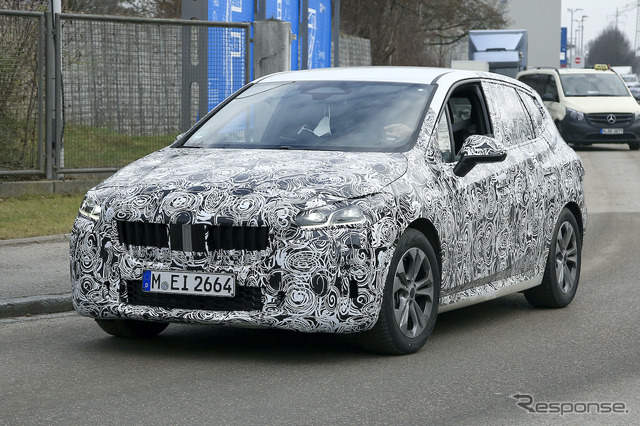 BMW 2シリーズ アクティブツアラー次期型プロトタイプ(スクープ写真)