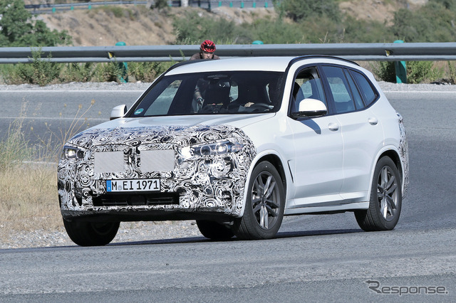 BMW X3 改良新型プロトタイプ(スクープ写真)